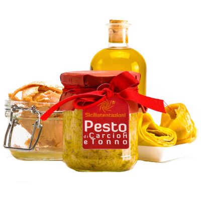 Pesto aus Artischocken und Thunfisch